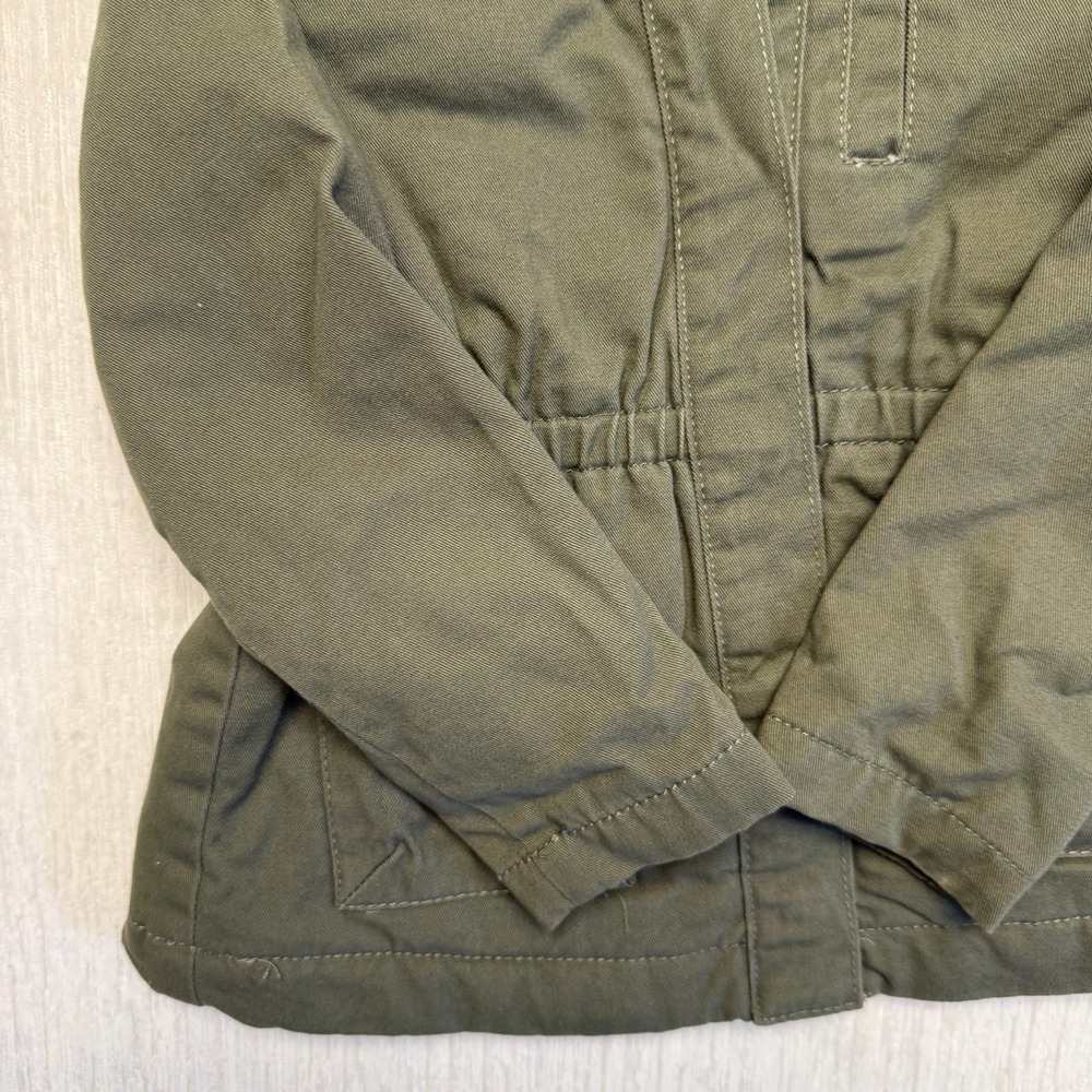 Tahari Fall Winter Jacket Toddler Girls 3T Olive Green Sherpa Lined Hooded Zip - Picture 4 of 10